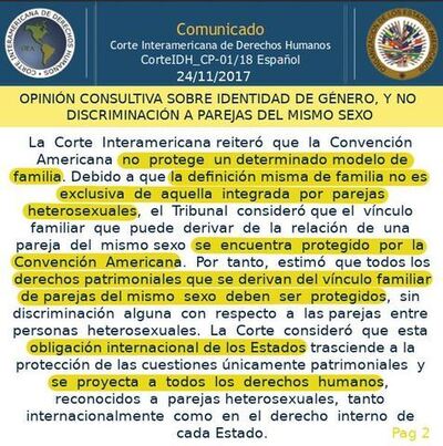 CIDH : PERÚ Matrimonio para todos incluida comunidad LGBT ? (I)